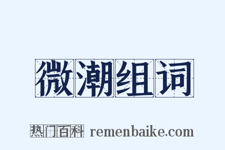 微潮组词是什么意思的图片